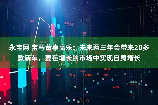 永宝网 宝马董事高乐：未来两三年会带来20多款新车，要在增长的市场中实现自身增长